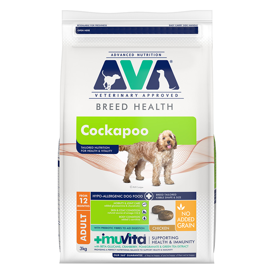 AVA Breed Health Cockapoo Dry Dog Food Chicken dry dog food pack
