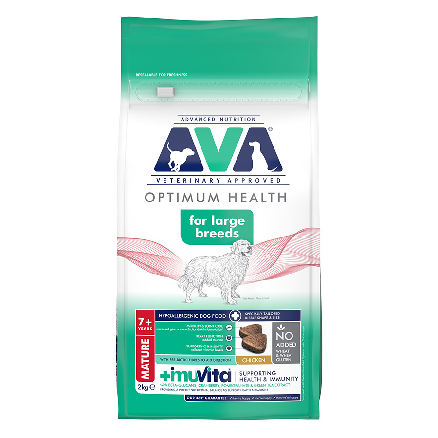 AVA Large Breed Senior Dry Dog Food Chicken dry dog food pack