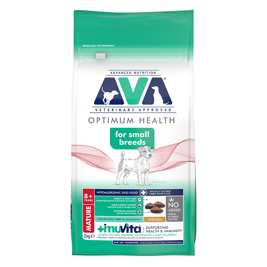 AVA Small Breed Senior Dry Dog Food Chicken dry dog food pack