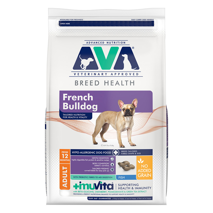AVA Veterinary Approved French Bulldog Dry Adult Dog Food dry dog food pack