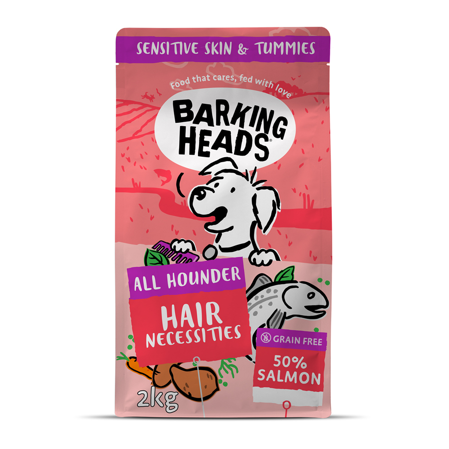 Barking Heads Hair Necessities Dry Dog Food Salmon dry dog food pack