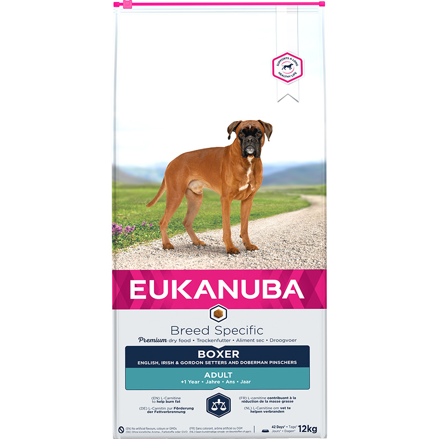 Eukanuba Boxer Adult Dry Dog Food Chicken dry dog food pack