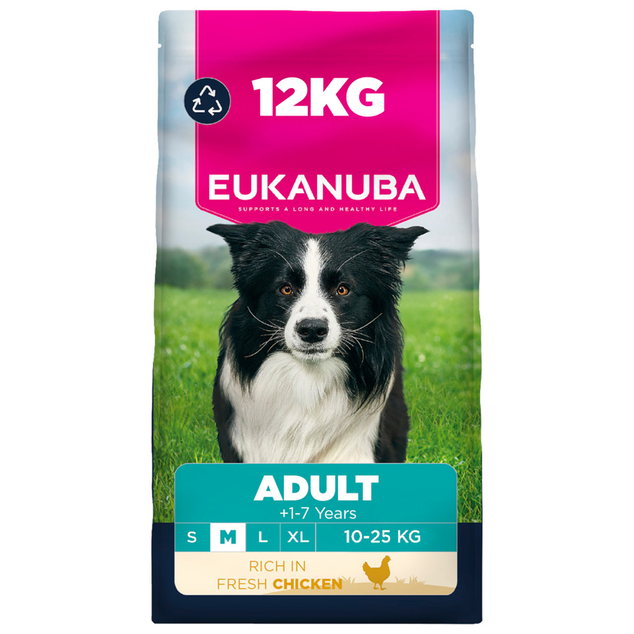 Eukanuba Medium Breed Adult Dry Dog Food Chicken dry dog food pack