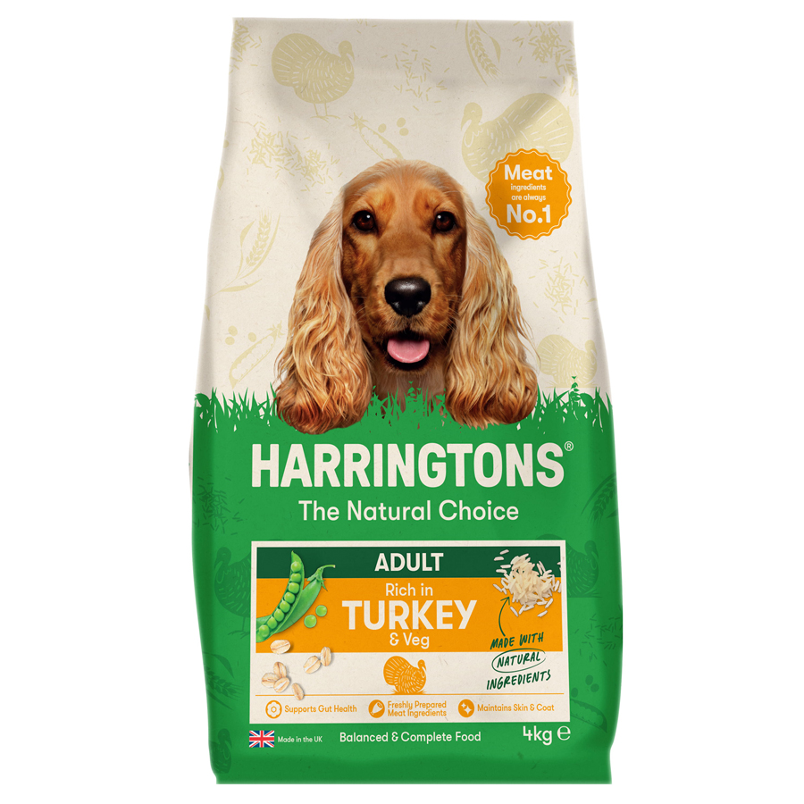 Harringtons Complete Adult Dry Dog Food Turkey & Veg dry dog food pack
