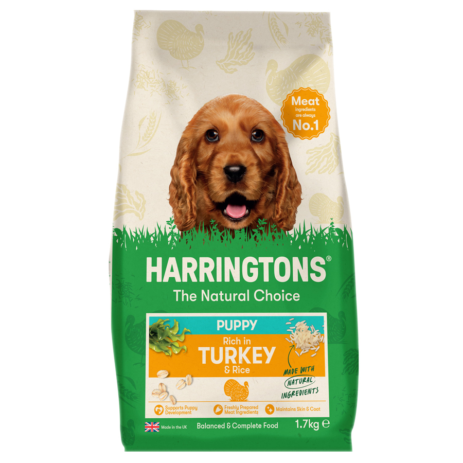 Harringtons Complete Natural Puppy Dry Dog Food Turkey & Rice dry dog food pack
