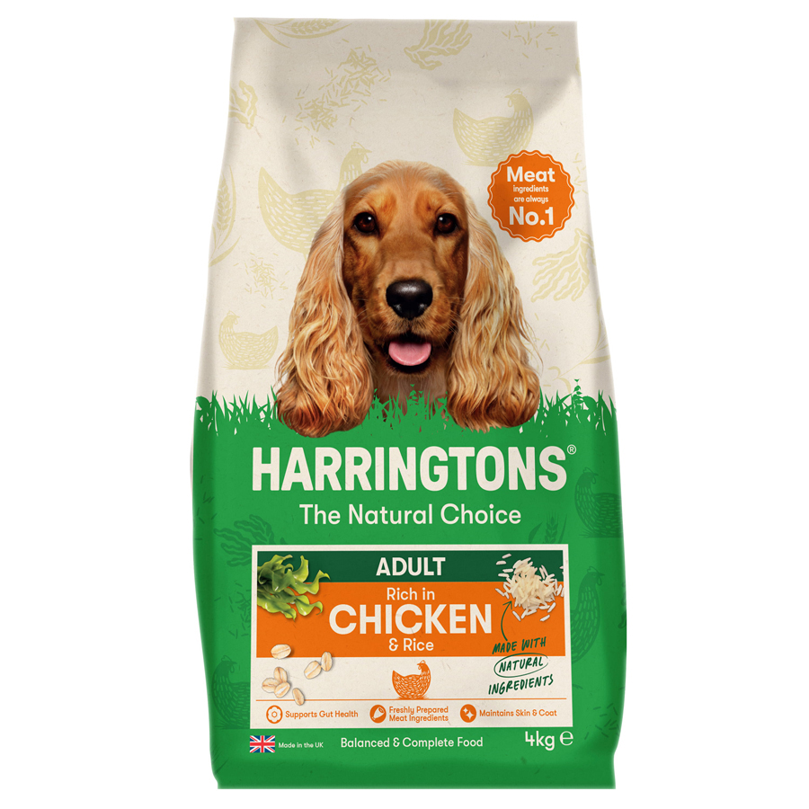 Harringtons Rich in Chicken & Rice Dry Adult Dog Food dry dog food pack