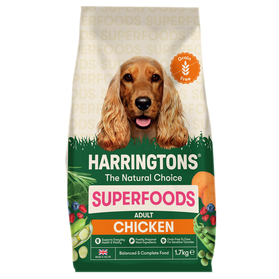 Harringtons Superfoods Grain Free Adult Dry Dog Food Chicken dry dog food pack