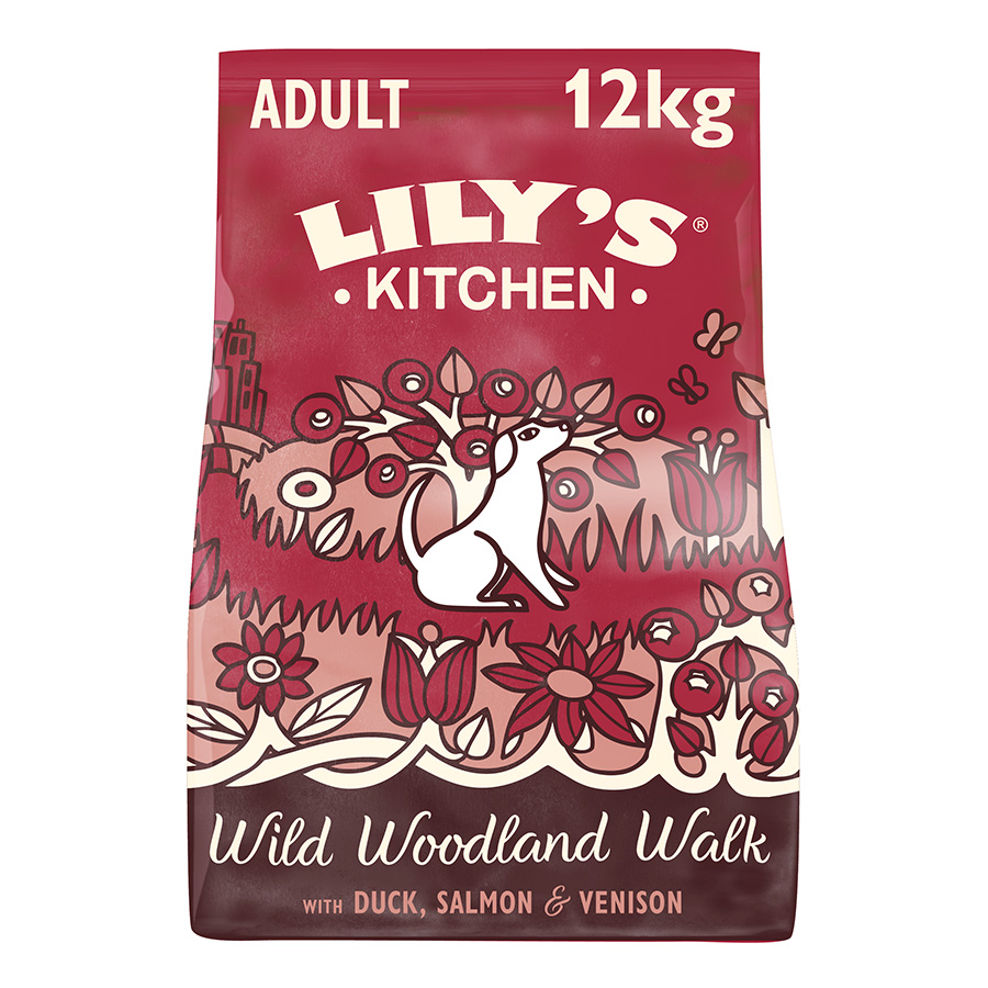 Lily’s Kitchen Wild Woodland Walk Adult Dry Dog Food Duck, Salmon & Venison dry dog food pack