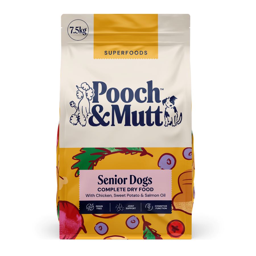 Pooch & Mutt Grain Free Complete Senior Dry Dog Food Chicken With Superfoods dry dog food pack