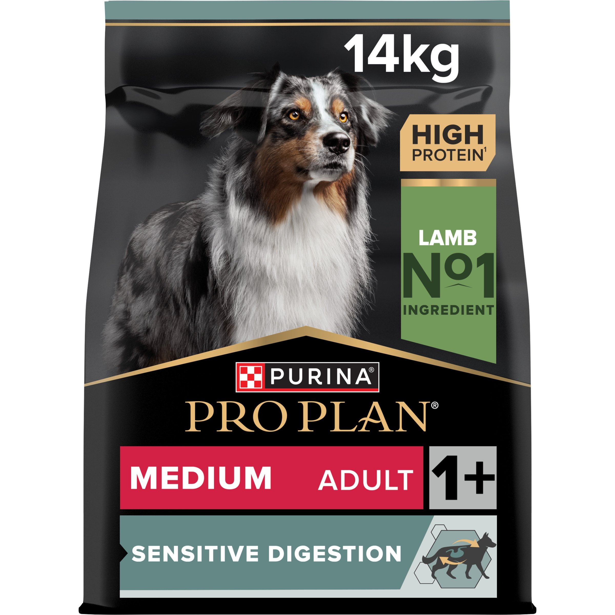 Pro Plan Medium Breed Sensitive Digestion Adult Dry Dog Food Lamb dry dog food pack
