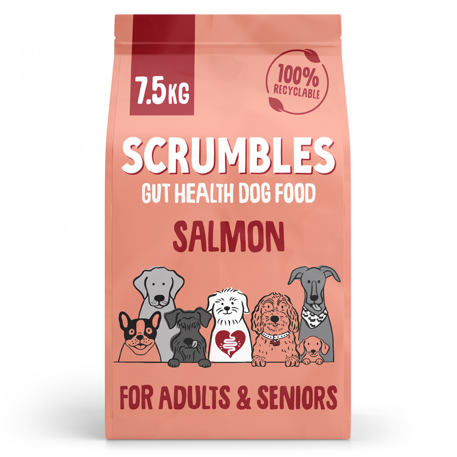 Scrumbles Grain Free Adult & Senior Dry Dog Food Salmon dry dog food pack